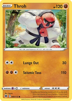 Throh Pokemon card from Brilliant Stars, card number 80