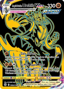 Rapid Strike Urshifu VMAX Pokemon card from Brilliant Stars Trainer Gallery, card number TG30