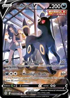 Umbreon V Pokemon card from Brilliant Stars Trainer Gallery, card number TG22