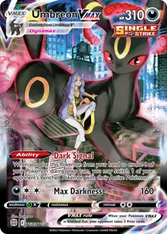 Umbreon VMAX Pokemon card from Brilliant Stars Trainer Gallery, card number TG23