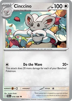 Cinccino Pokemon card from Black Bolt, card number 76