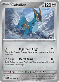 Cobalion Pokemon card from Black Bolt, card number 66