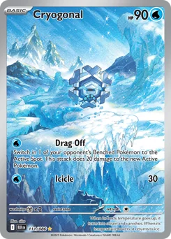 Cryogonal Pokemon card from Black Bolt, card number 111