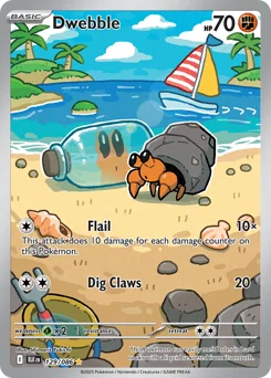 Dwebble Pokemon card from Black Bolt, card number 129