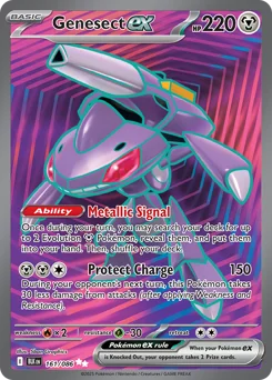 Genesect ex Pokemon card from Black Bolt, card number 161