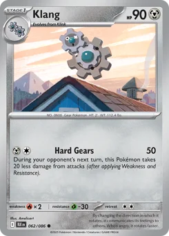 Klang Pokemon card from Black Bolt, card number 62