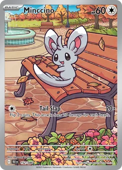 Minccino Pokemon card from Black Bolt, card number 152