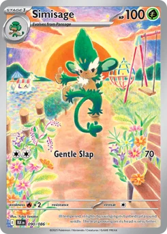 Simisage Pokemon card from Black Bolt, card number 90