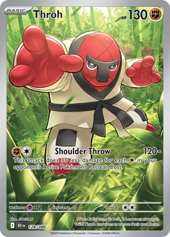 Throh Pokemon card from Black Bolt, card number 128