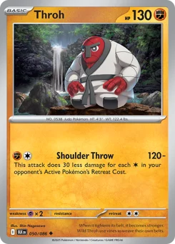 Throh Pokemon card from Black Bolt, card number 50